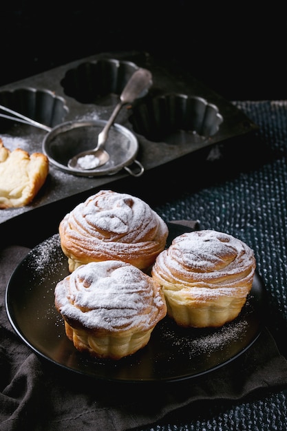 Cruffins de doces modernos