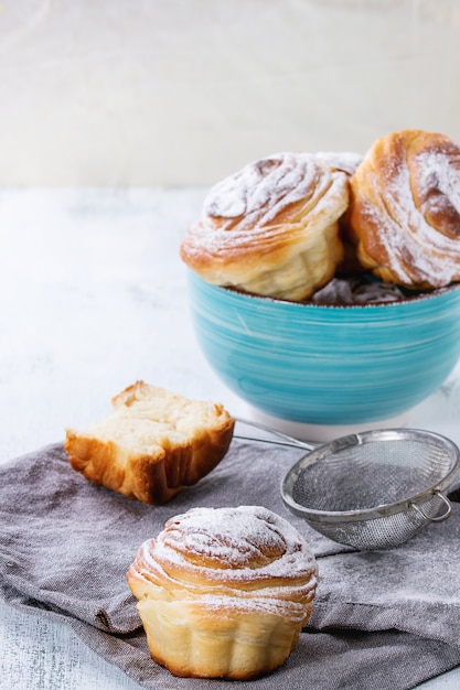 Cruffins de doces modernos