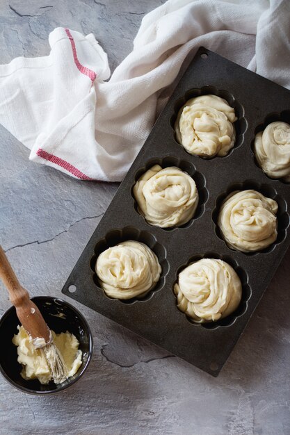 Cruffins de doces modernos