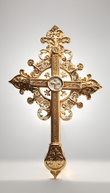 cruz de oro de la iglesia