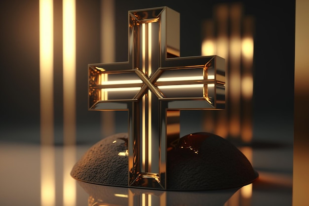 Cruz de la religión cristiana ortodoxia y catolicismo símbolos divinos en forma de cruz Jesucristo y Dios fe firman Iglesia y oran religión y resurrección creen tema