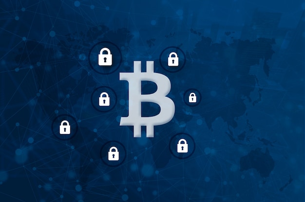 Cryptocurrency Bitcoin Block Chain Security Foto