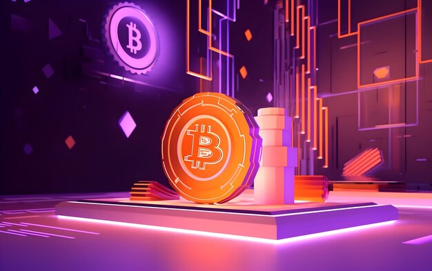 Foto cryptocurrency_broadcast_motion_design_animation_bitcoin_nft_cryptowallet_cryptocurrency_blockchain