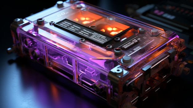 Foto crystal clad cosmos la caja de ssd nvme de hipervelocidad