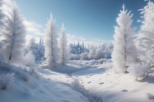 Crystal Dreams 3D Snowy Winter Wonderland (Terra das Maravilhas do Inverno de Neve)