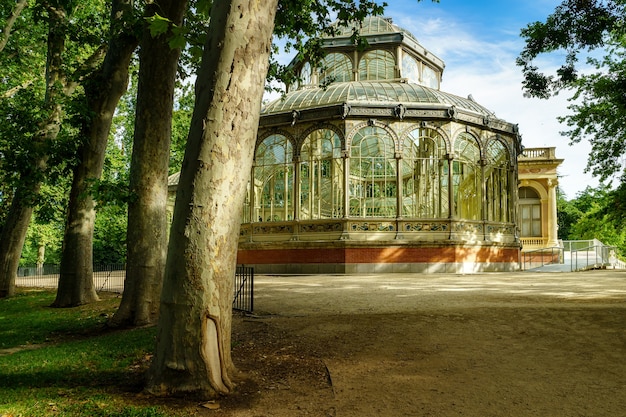 Crystal Palace im öffentlichen Park Retiro in Madrid.