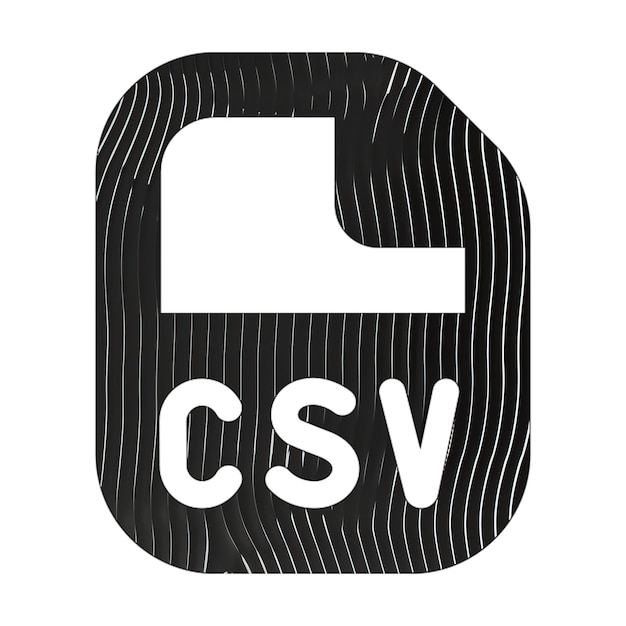 CSV-Datei-Symbol Schwarz-Weiß-Linien-Textur