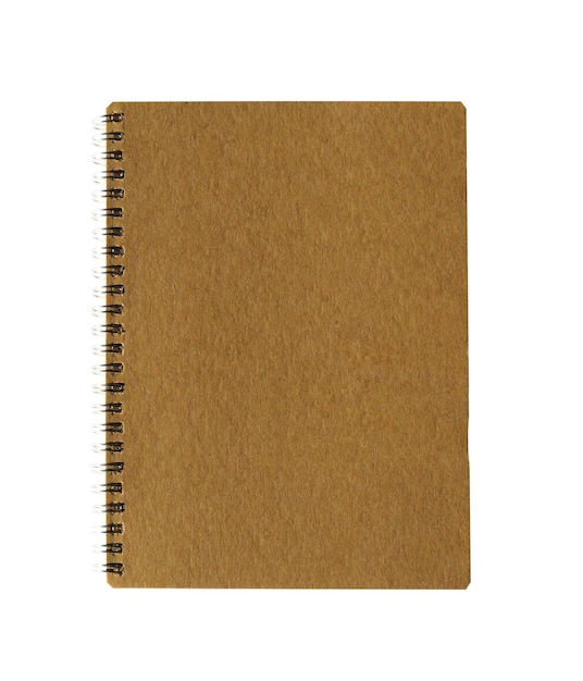 Cuaderno aislado sobre un fondo blanco.