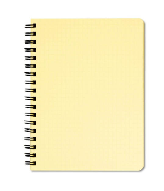 Cuaderno en blanco sobre blanco