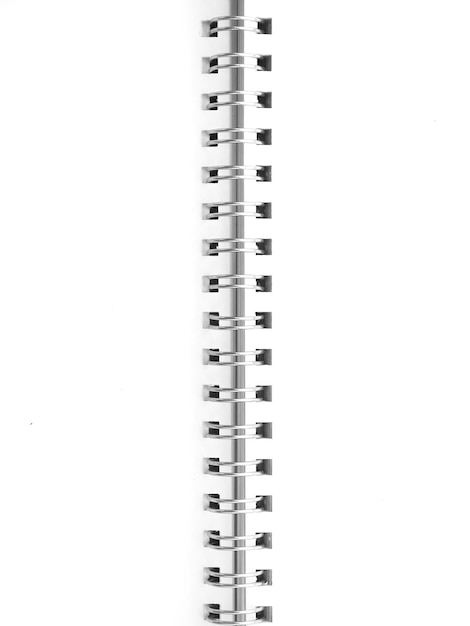 Cuaderno de espiral en blanco vacío y espacio de copia