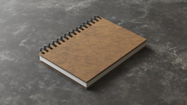 cuaderno en espiral con fondo de mármol cuaderno de diseño de marca o materiales promocionales