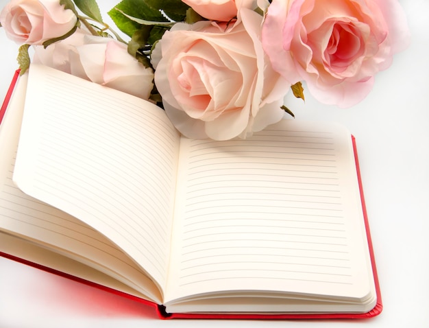 Cuaderno con flores