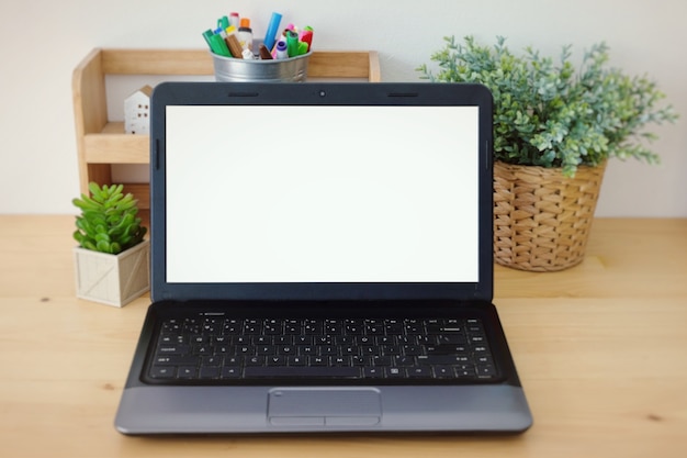 Cuaderno de pantalla en blanco