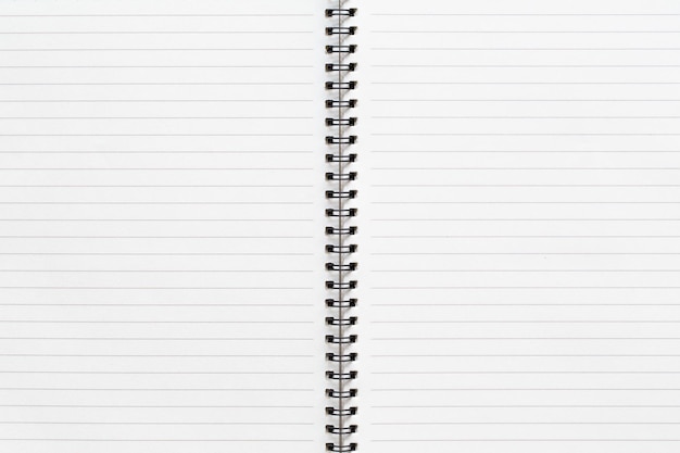 Foto cuaderno rayado abstracto con papel blanco sólido cuaderno en blanco para el fondo