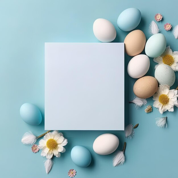 Foto un cuadrado blanco con flores y un quadrado blanco con un cuadrado branco en el medio