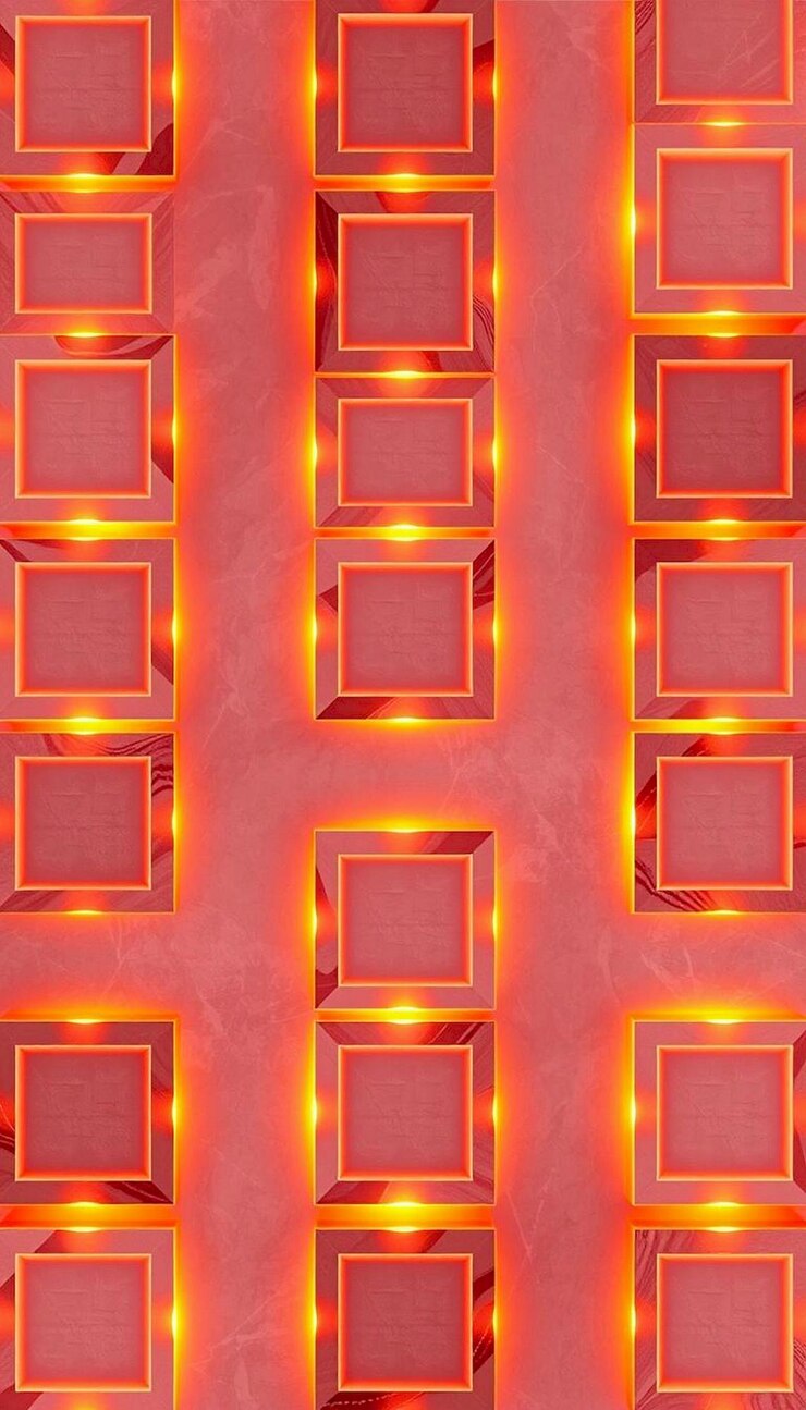 Foto cuadrados de mármol gris con contornos rojos brillantes