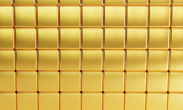 los cuadrados de oro alineados cuidadosamente