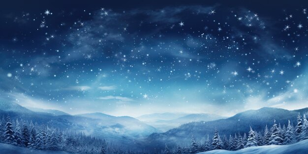 Foto un cuadro caprichoso y encantador paisaje durante una nevada comparte la magia y la maravilla de la nieve