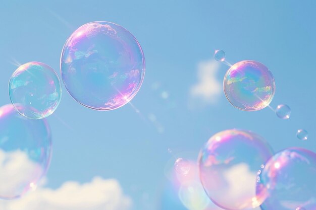 Cuadro de primer plano con burbujas