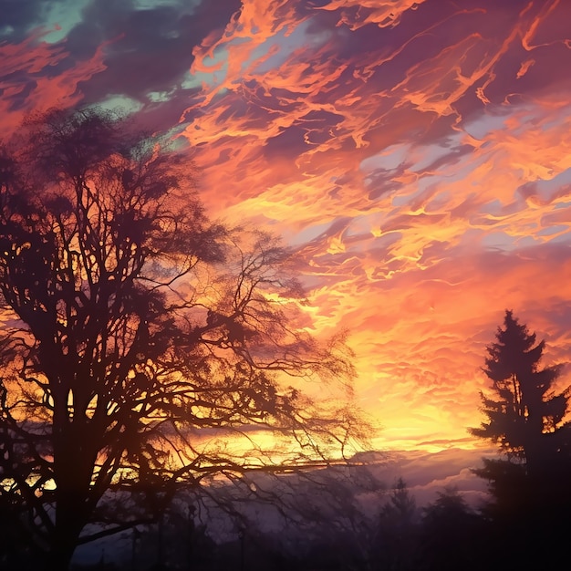 Cuando Jesús pinta el cielo en lienzo con colores celestiales