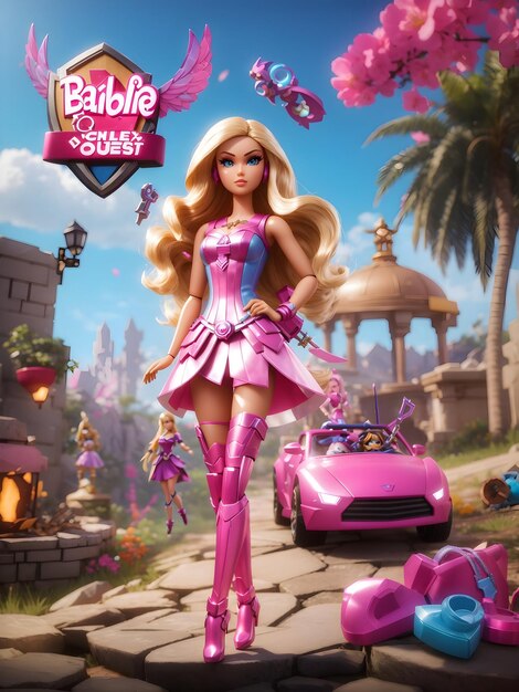 Foto cuando un objeto legendario del juego es robado barbie se embarca en una búsqueda interdimensional uniendo la inteligencia