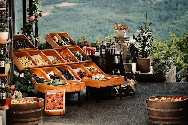 Cuarto de comida para la cocina italiana muy hermosa composición