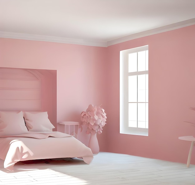 El cuarto de las mujeres rosa.