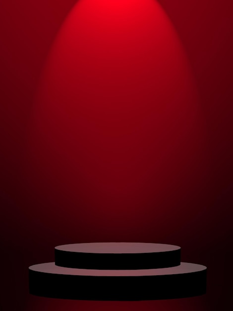 Cuarto vacío con fondo de luz roja