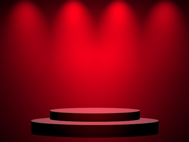 Cuarto vacío con fondo de luz roja