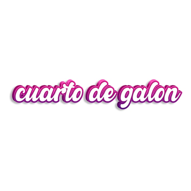 Foto cuartodegalon tipografía diseño 3d amarillo rosa blanco fondo foto jpg