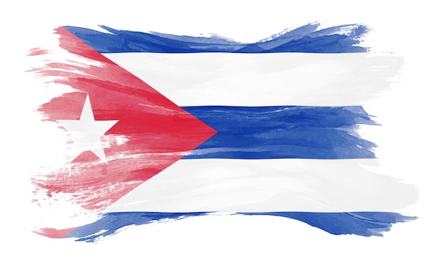 Cuba bandera pincelada bandera nacional