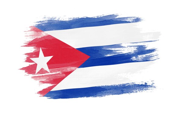 Cuba bandera pincelada bandera nacional