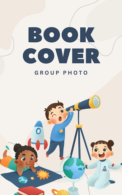 Cuberta de livro infantil minimalista colorido 1