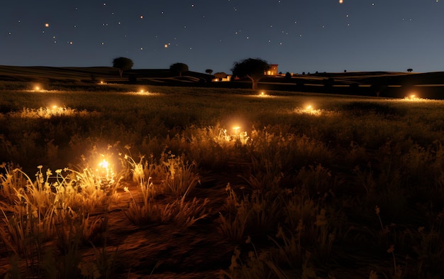 Una cubierta de campo con cráteres