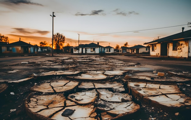 Una cubierta de campo con cráteres