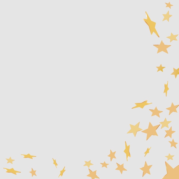 Cubierta XAConfetti de estrellas doradas Remolino como viñeta de esquina Elemento de diseño efecto especial sobre fondo blanco