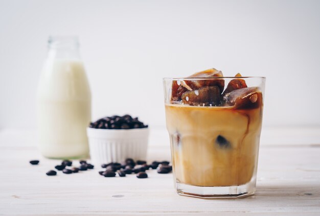 cubitos de hielo de café con leche