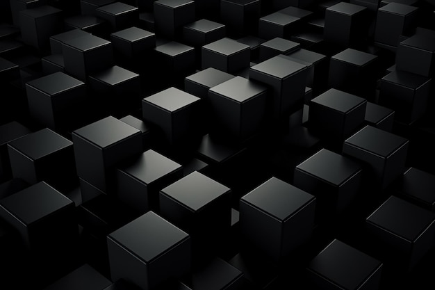 Foto cubo 3d preto abstrato