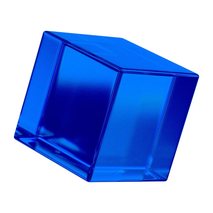 Foto cubo azul adesivo png fundo transparente