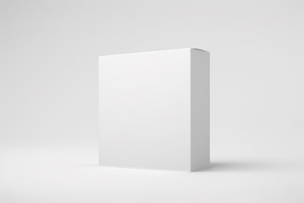 Foto un cubo blanco con una caja blanca en su lado