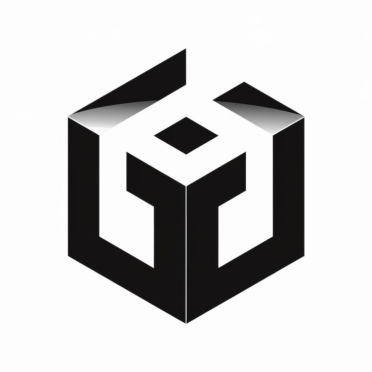 Foto un cubo blanco y negro con el número 0 en él