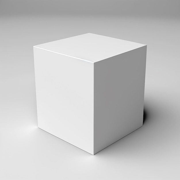 Un cubo blanco con la palabra "en él" en la parte inferior.