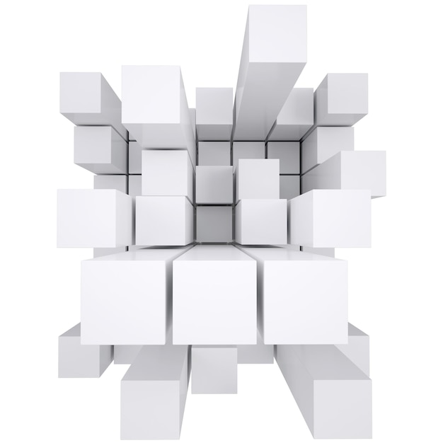 cubo branco abstrato