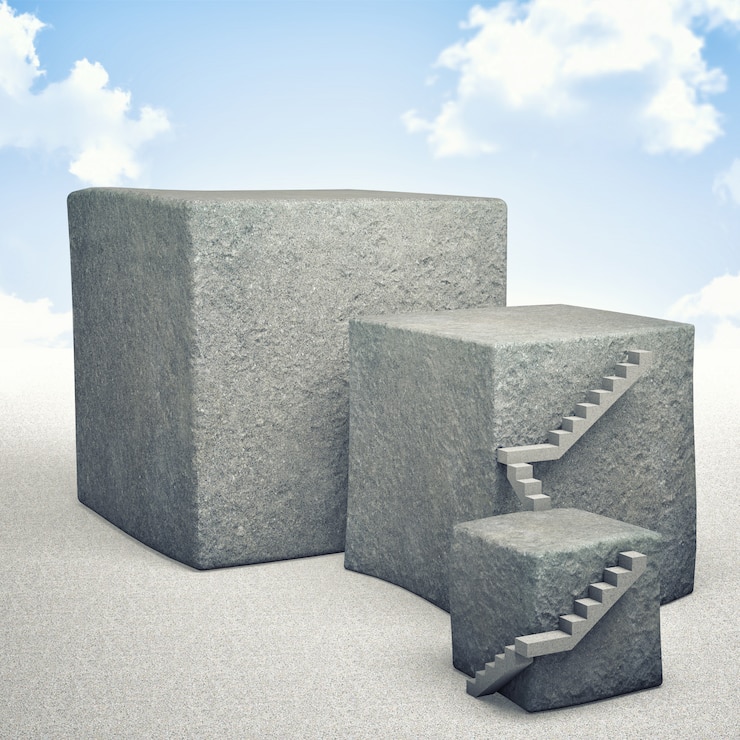 Foto cubo de concreto