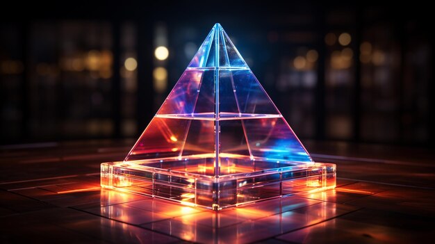 cubo de cristal de vidrio