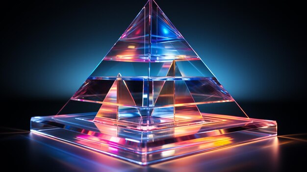 Foto cubo de cristal de vidrio