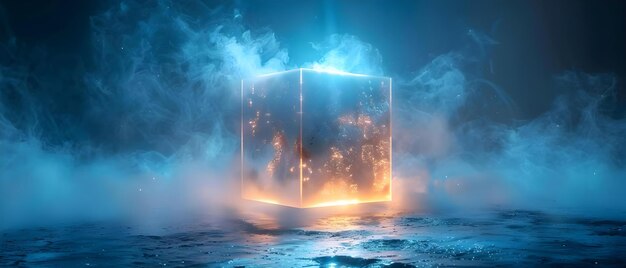 Foto cubo del destino un concepto de transformación mágica aventura de fantasía transformaciones mágicas cubo misterioso busca épica