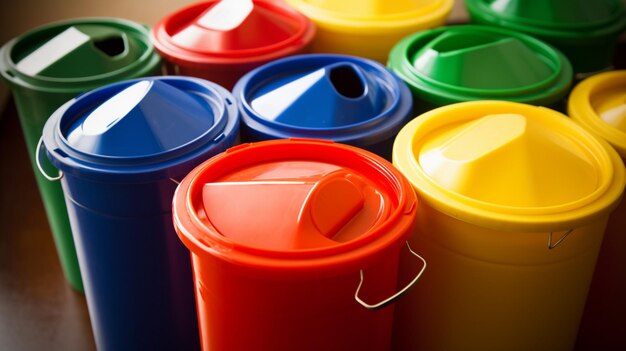 Foto un cubo de diferentes colores está sobre una mesa.