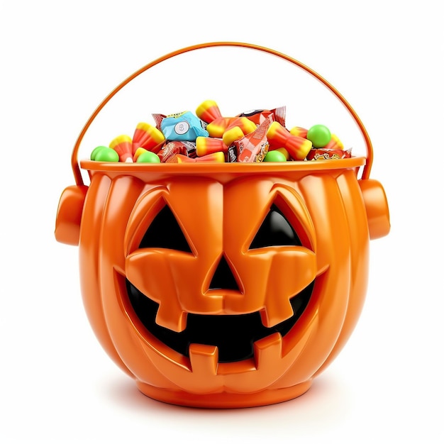 Cubo de dulces Jack Lantern generado por IA