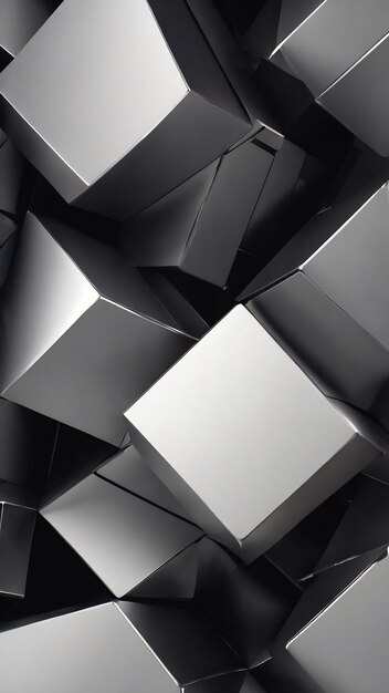 Cubo hexagonal negro de fondo digital generativo ai